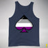 Asexual Pride Pixel Ace of Spades Premium Tank Top - Navy